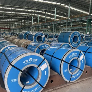 Automated production line processing electrical steel coils in a steel mill