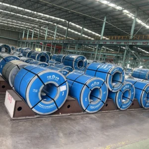 Coils of cold rolled grain oriented steel ready for transformer production