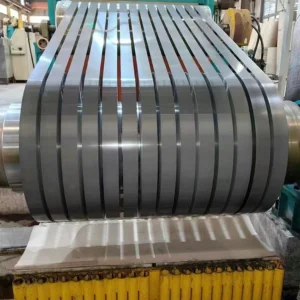 Rolls of cold rolled grain oriented steel stored in a production facility