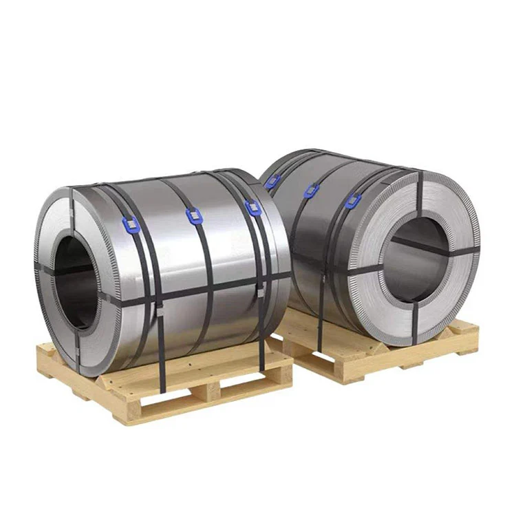 Silicon-steel-coil-rolls-stored-in-warehouse