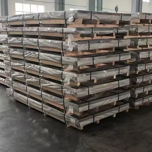 CRNGO steel cut-to-length sheets stacked with moisture-proof paper between layers, fully sealed with anti-rust film and VCI paper, packed in fumigated wooden case with desiccants