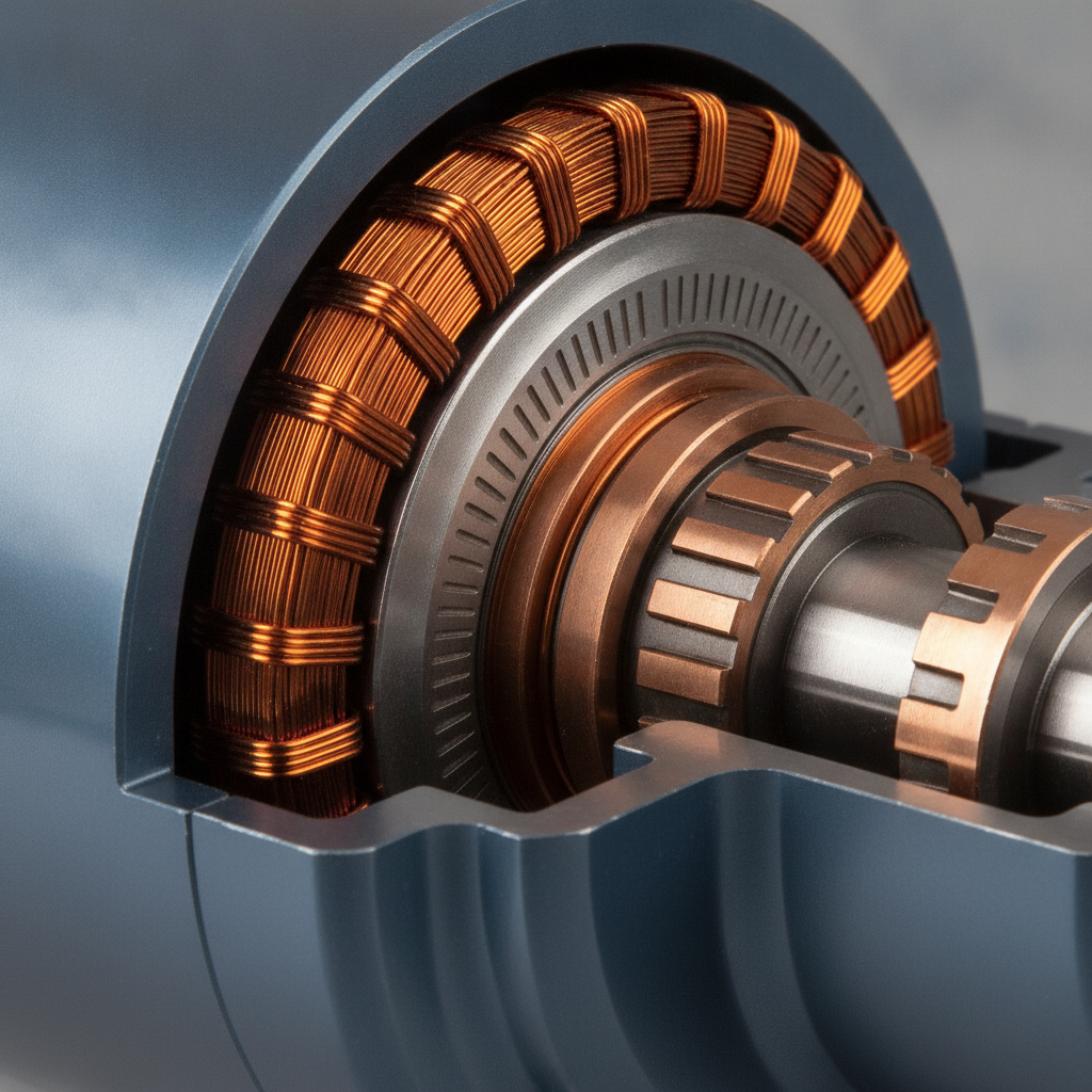 IE4 motor electrical steel core with copper winding showing efficiency upgrade requirements