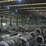 Electrical steel coils stored in warehouse for GB JIS EN AISI grade comparison