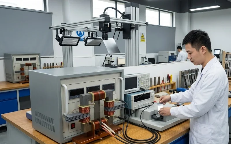 Interior of the in-house silicon steel test laboratory
