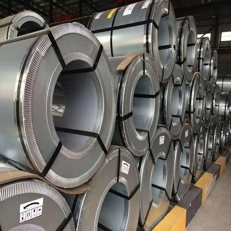 Non-grain-oriented electrical steel coils stored for motor core manufacturing applications