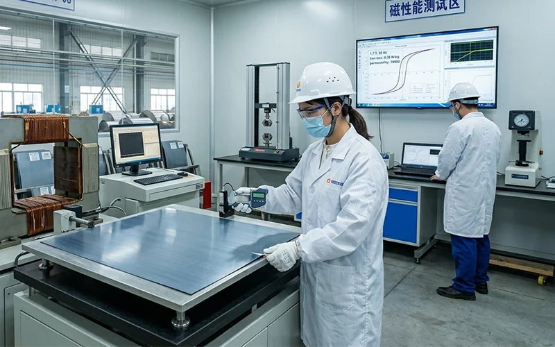 Qualitätskontrolllabor für Kernverlust- und Magnetisierungsprüfung bei Zhongxin Steel