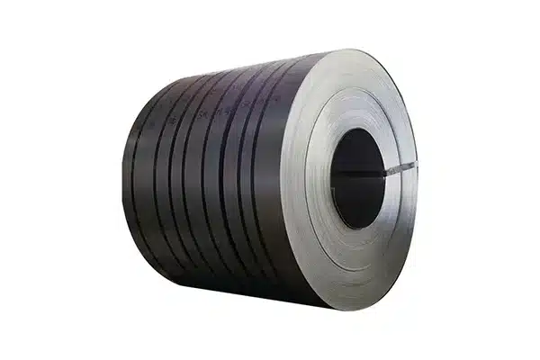 Slit set of grain-oriented electrical steel with several narrow strips wound side by side